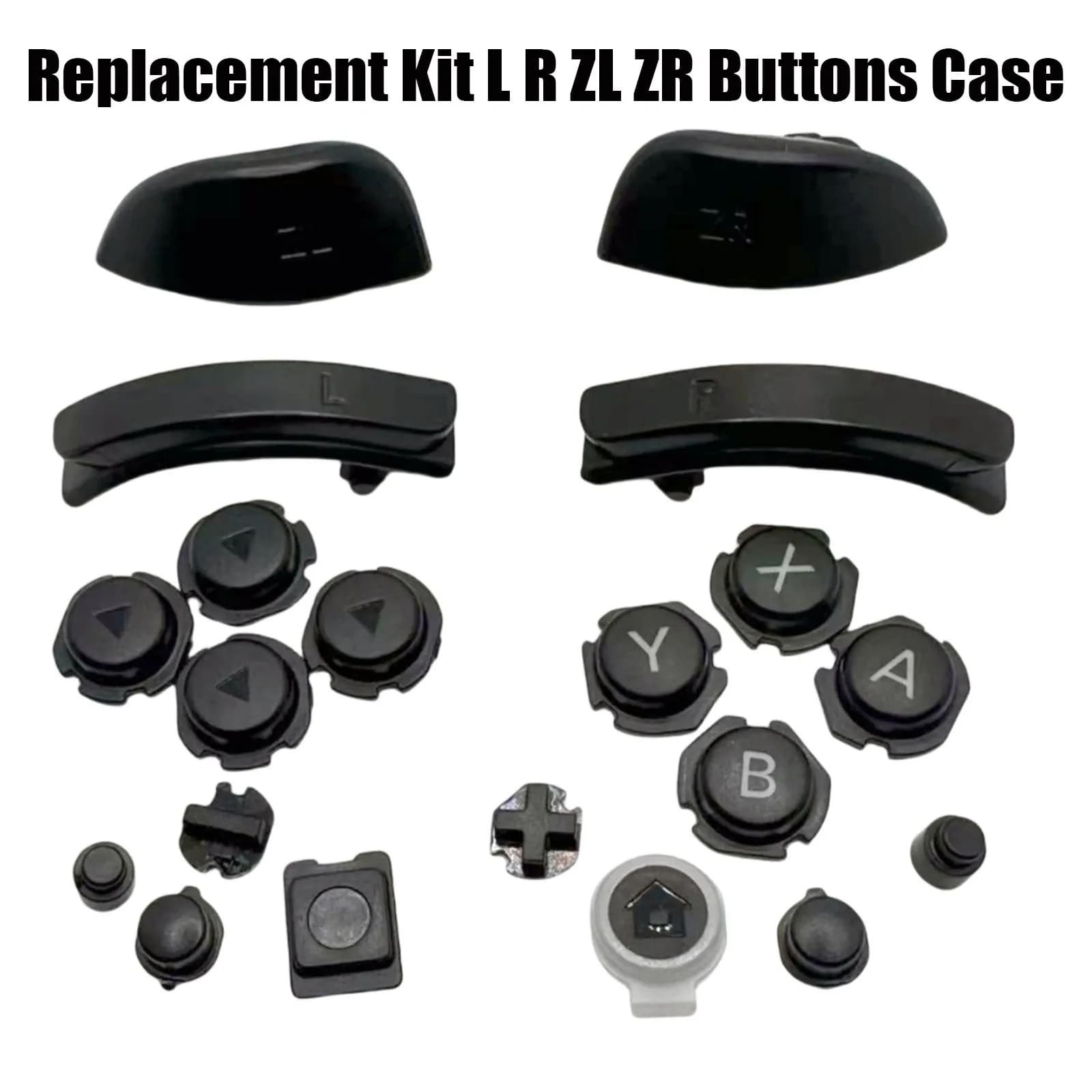 20PCS NS Controller Sinistra e Destra Pulsante Kit di Sostituzione Bottoni LR ZL ZR Custodia per Bottoni in Plastica SLSR per Controller Joy-Con