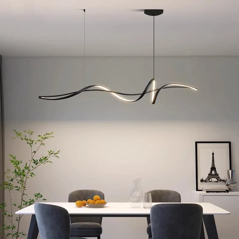 Aluminum Creative Modern Simple Restaurant Chandelier - Elegant Bar Dining Table Strip Light Nordic Design LED