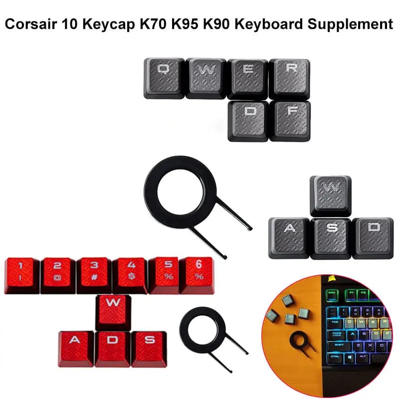 K70 K90 K95 additional keycap mechanical keycap game RGB anti-slip keycap for cross-axis keyboard parts Cherry Razer