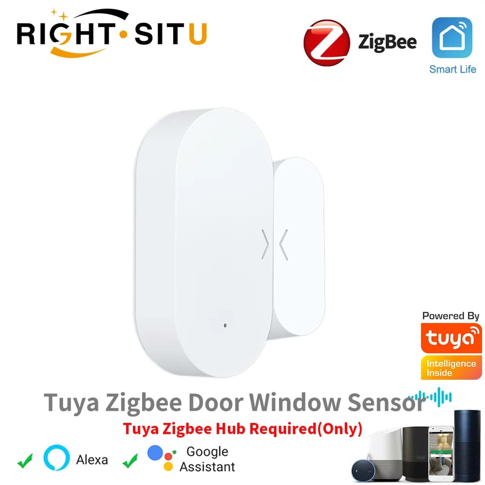 Tuya Zigbee sensore magnetico per porte e finestre connessione Wireless Smart Home rilevatori di porte Wireless automazione magnetica per porte