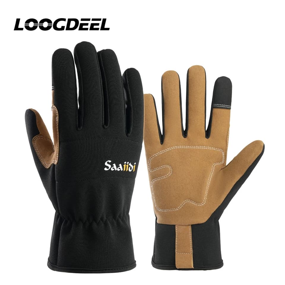 LOOGDEEL high-performance multipurpose work gloves, breathable and high dexterity, with touchscreen and excellent grip
