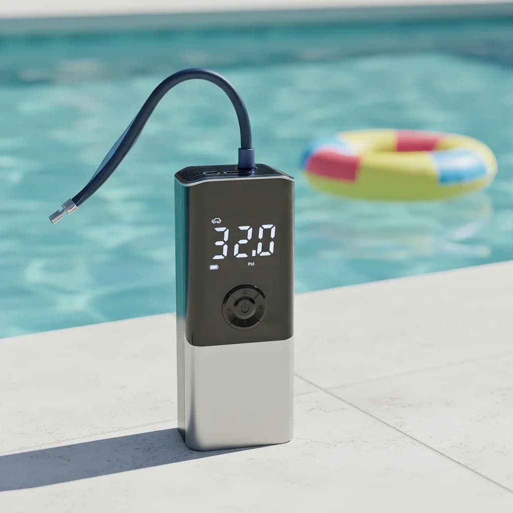 Compressore d'aria wireless per auto 6000mAh, pompa elettrica portatile per pneumatici auto, moto, bici e palloni