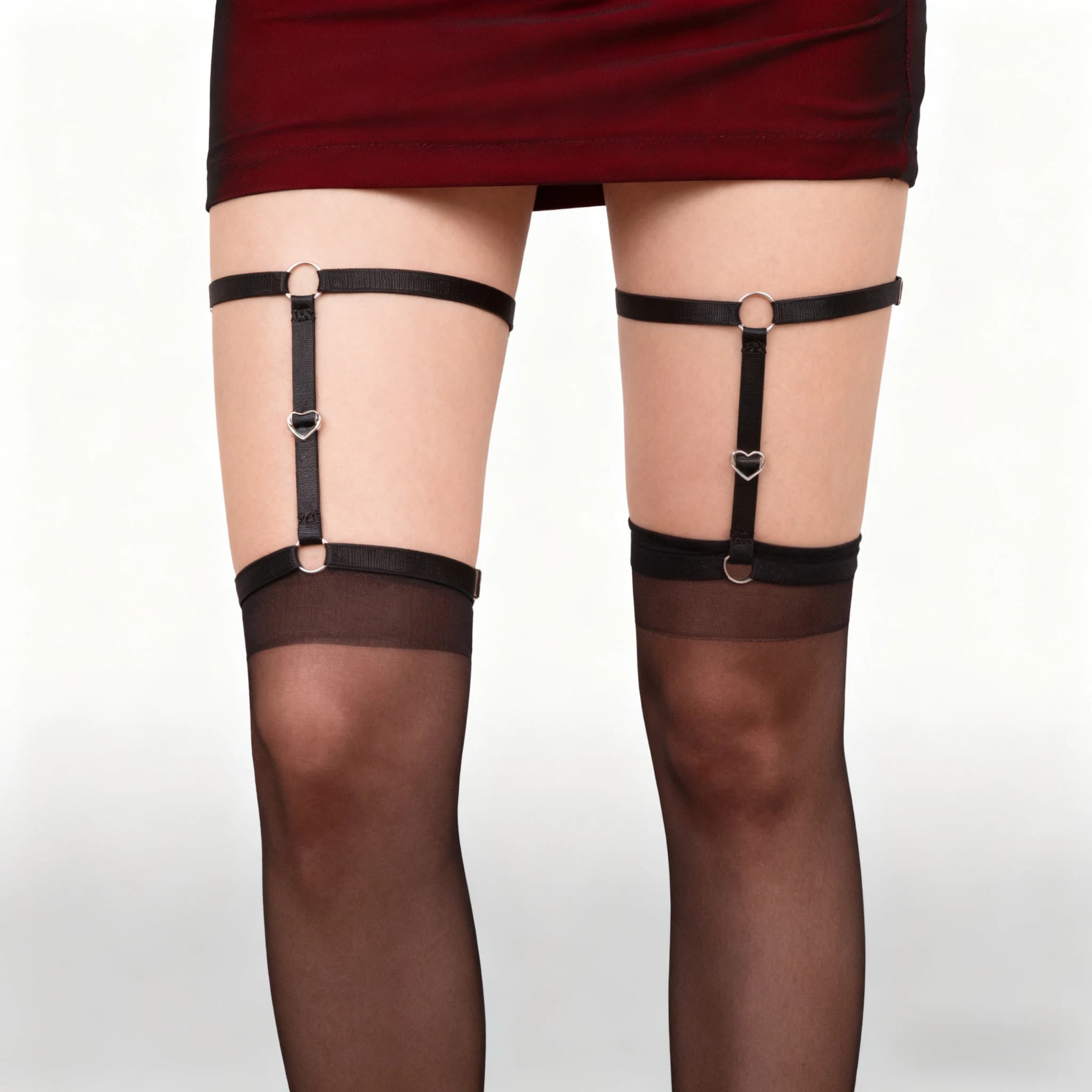 Reggicalze elastico antiscivolo per coscia con cuore adatto per feste, matrimoni, lingerie e abbigliamento quotidiano
