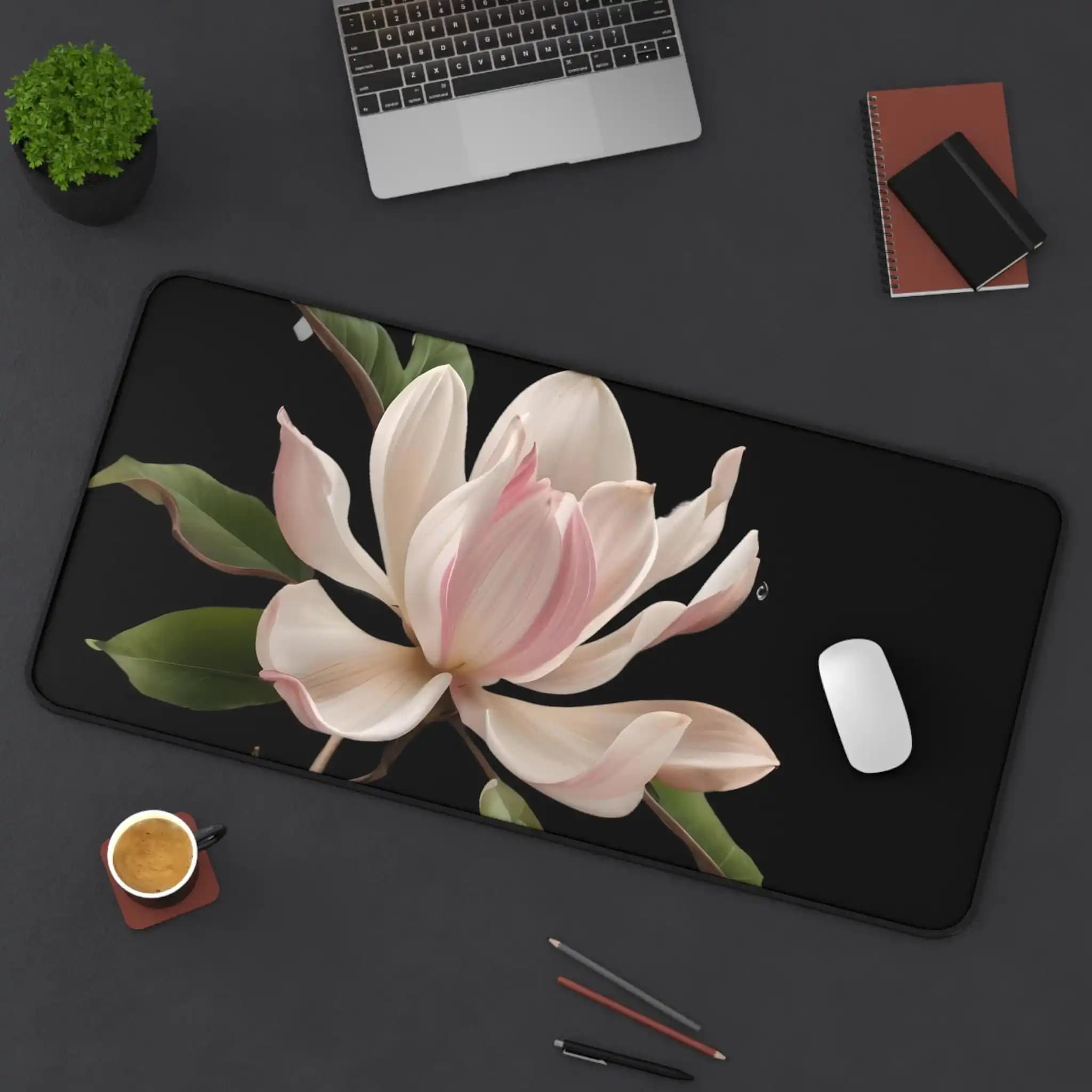 Tappetino per mouse Magnolia rosa, tappetino per mouse da gioco impermeabile antiscivolo, tappetino decorativo per scrivania da gioco per ufficio, regalo perfetto per gli amici.