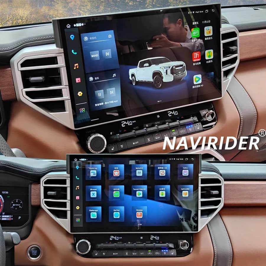 14.6" QLED Screen For Toyota Tundra 2020-2024 Sequoia Android CarPlay Stereo GPS Navigation Car Radio Multimedia Player HU