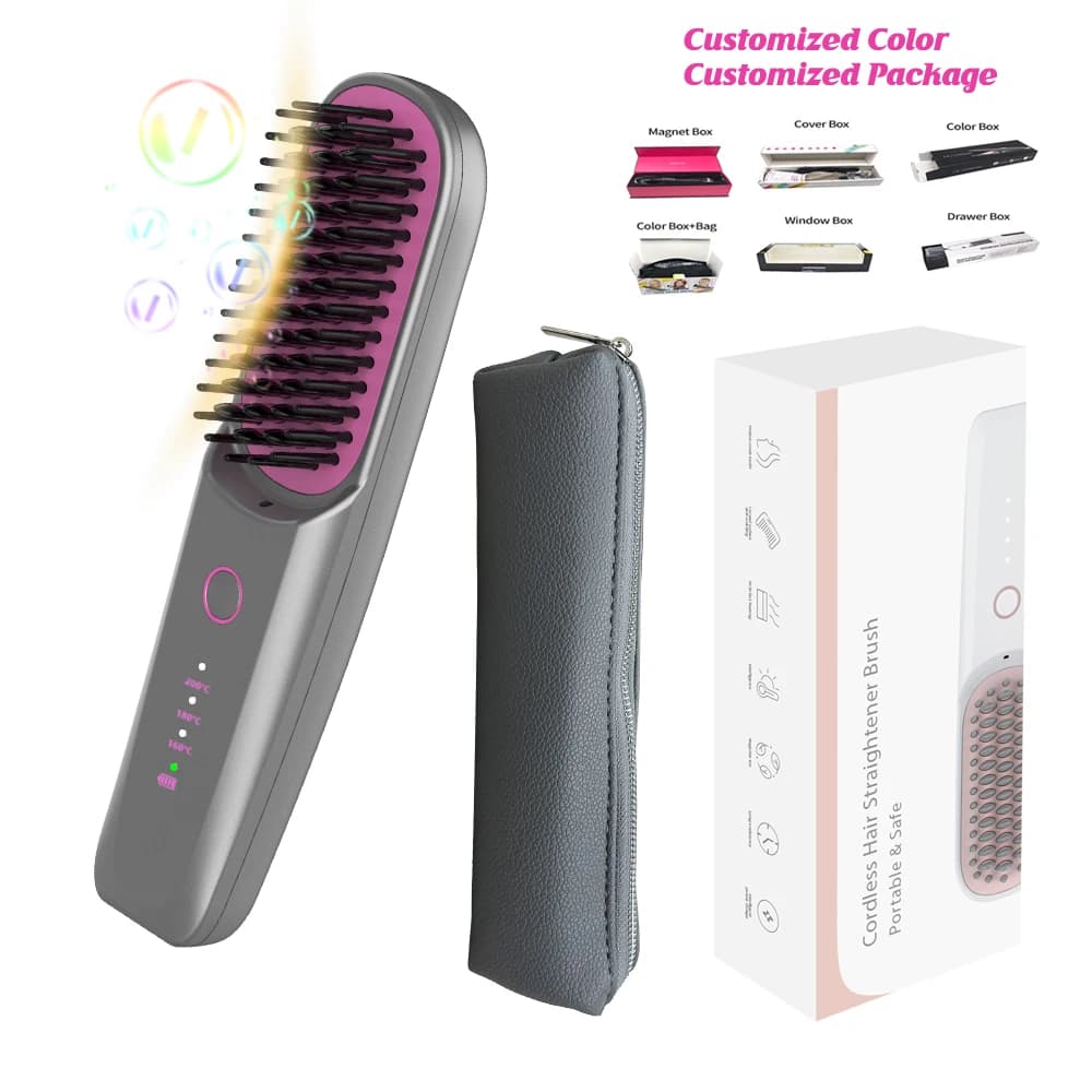 Rechargeable Mch wireless hair plate comb with negative ions 6400mAh for men