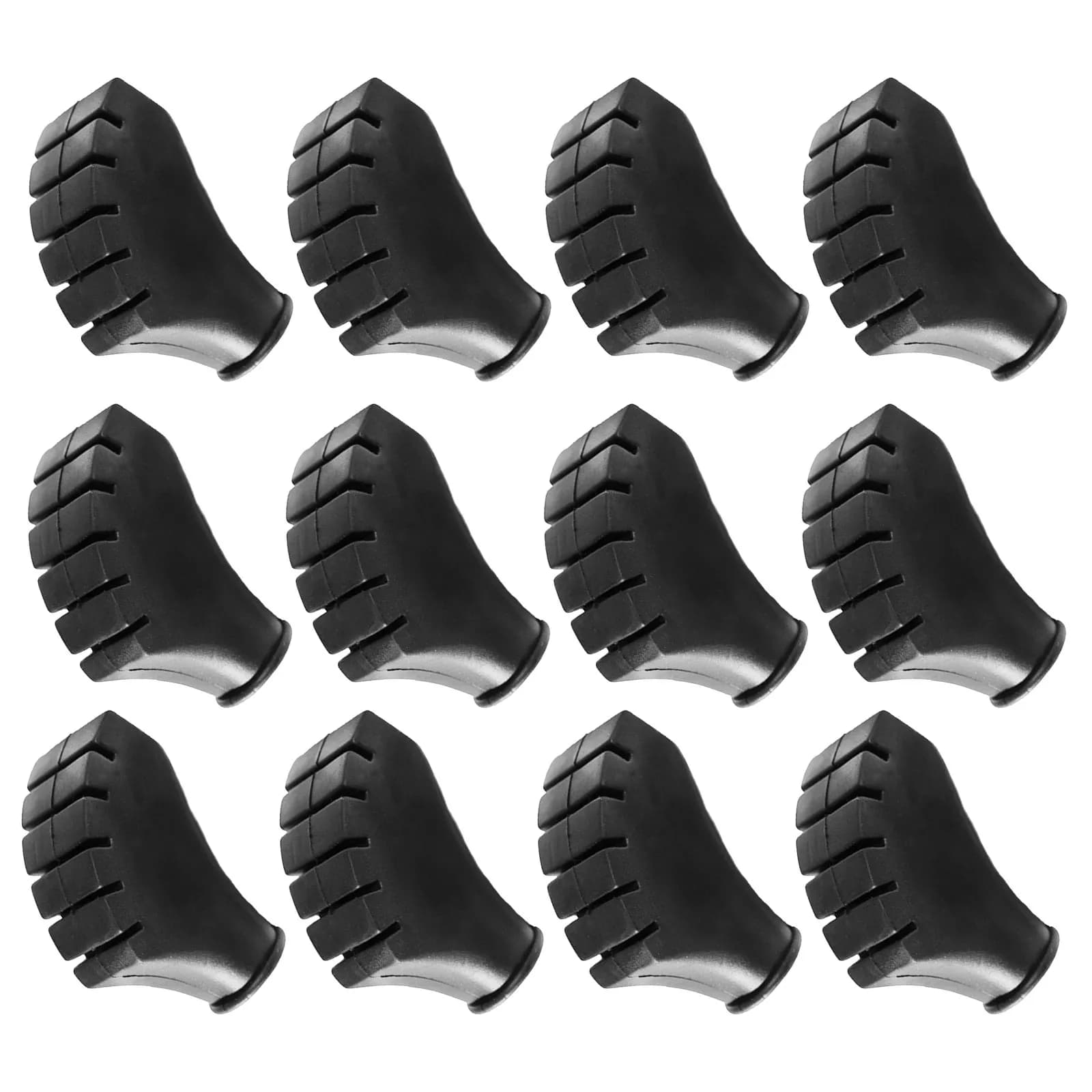 12 Pieces Rubber Toe For Trekking Sticks, Universal Spare Parts, Hiking Stick Accessories, Noise Reduction, Improved Grip