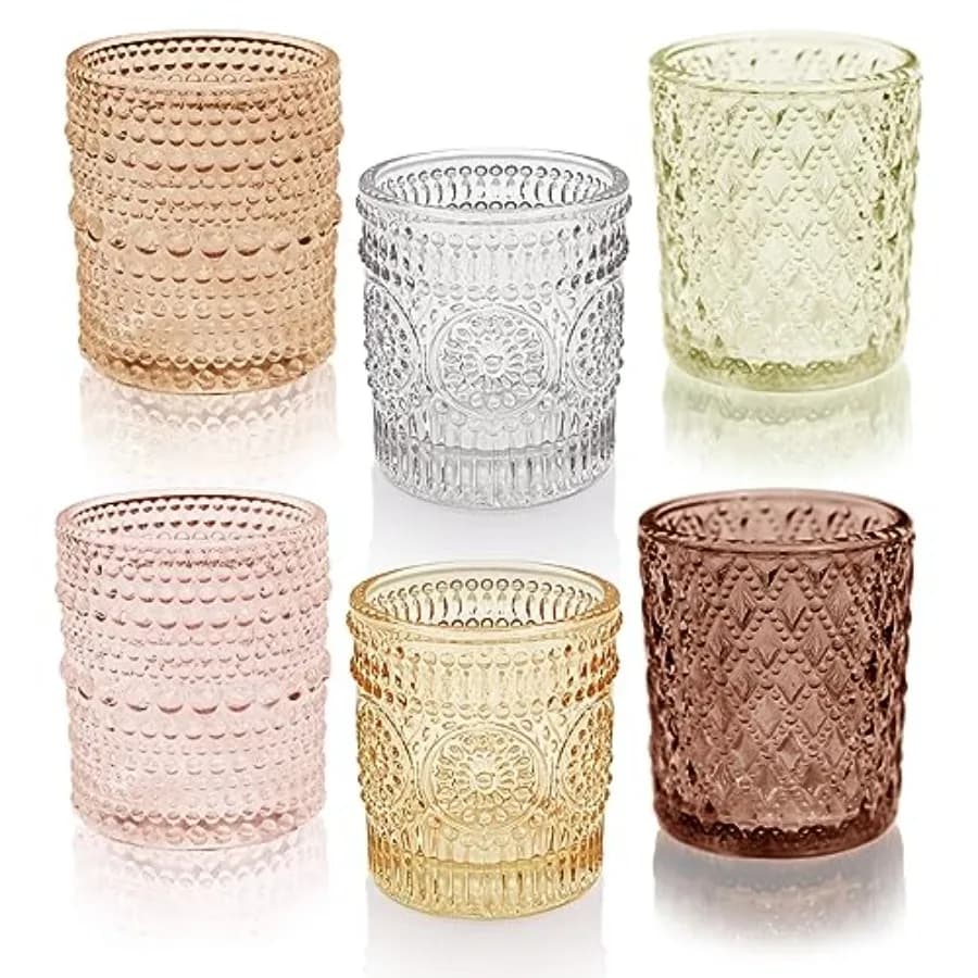 Portacandele Votive Autunnali, 6 Colori, 3 Modelli, Portacandele Tealight per Centrotavola Matrimonio, Decorazioni per Feste di Compleanno