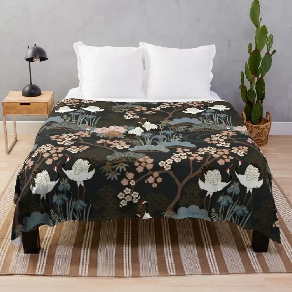 Coperta da giardino giapponese scura ponderata divano Vintage trapunta Fluffys grandi coperte Furrys