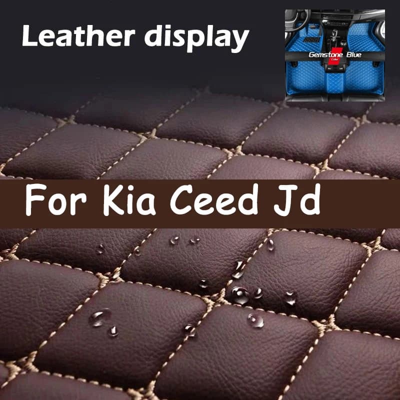 Car Floor Mat For Kia Ceed Jd 2014 2015 2016 2017 2018 2019 2020 Man Non-Slip Luxury Woman Foot Pad Auto Interior Rugs Accessory