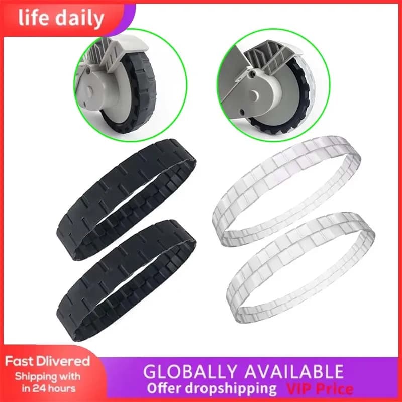 2 pezzi pelle del pneumatico per Mijia 1S 2S T4/1C per Roborock S50 S55 S51 S6 S4 S5 Max ForIrobot 600 700 vuoto anti-usura antiscivolo pelle del pneumatico