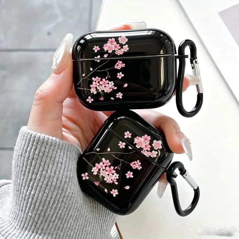 Japan Cherry Blossom Branches Earphone Case For Airpods Pro 3 2 Pro Wireless Bluetooth Cover For Airpods 1 2 3 4 Silicon Shell
