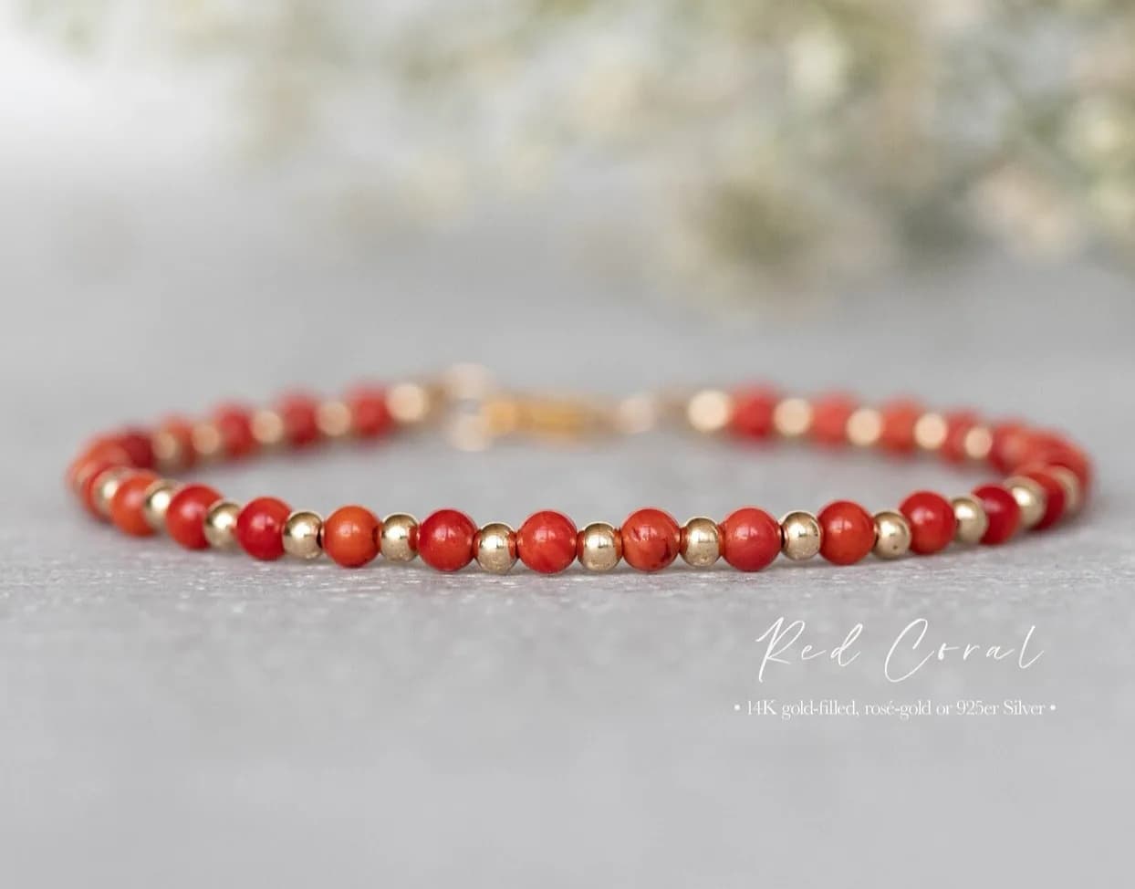 Bracciale corallo, bracciale Birthstone, bracciale corallo rosso bracciale ametista bracciale acquario bracciale acquario bracciale granato