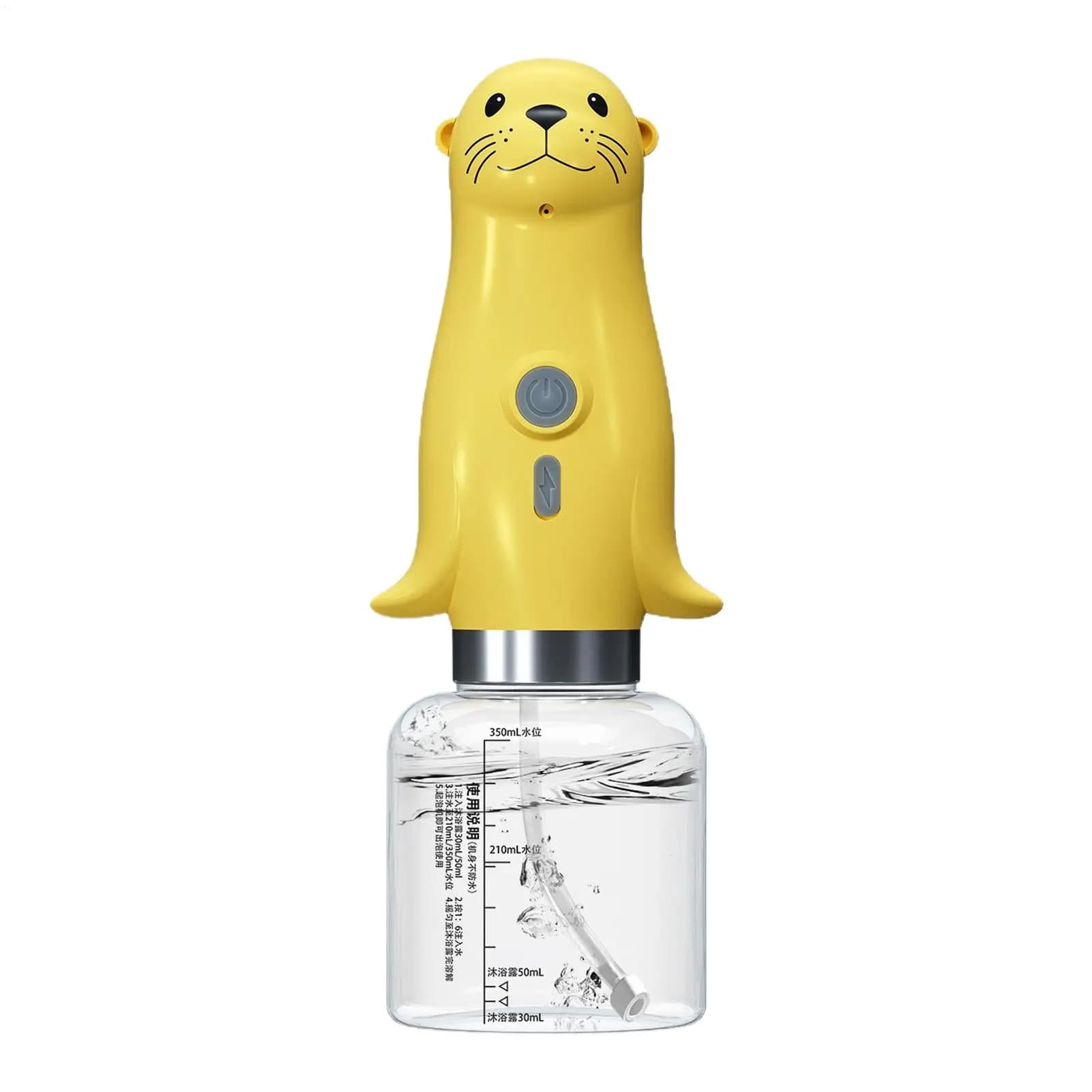 Dog Shampoo Dispenser 350ml Rechargeable Portable Electric Machine Foaming Dog Shampoo Sprayer For Puppy Kitten Shower Bathing