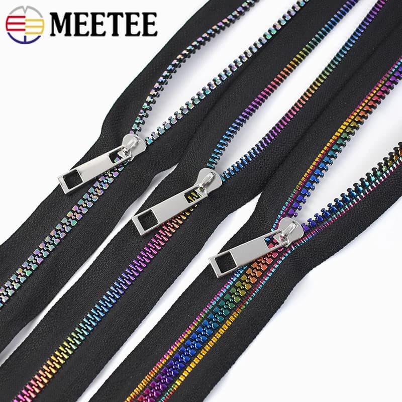 2-5M 5 # Cerniere in resina con cursori per cerniera Borse per giacca con denti colorati Chiusura con cerniera Cerniera per indumenti Kit di riparazione Accessori per cucito fai-da-te