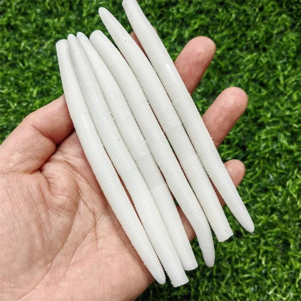 MUKUN 10 pz/lotto Richiamo di Pesca Esche In Silicone 5.4g/7.4g Morbido Swimbait Verme Esche Artificiali Pesca Wobblers Per Neko Rig