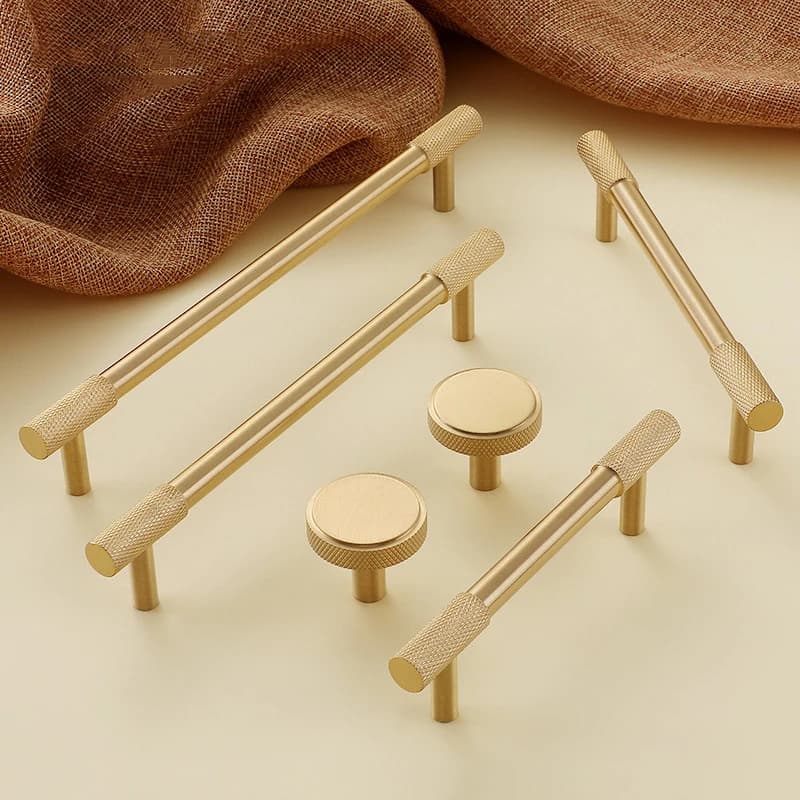 Maniglia in ottone in stile cinese, montata su superficie solida, foro singolo, hardware per abbigliamento, scarpe, cassetti da cucina, maniglia per porta dell'armadio