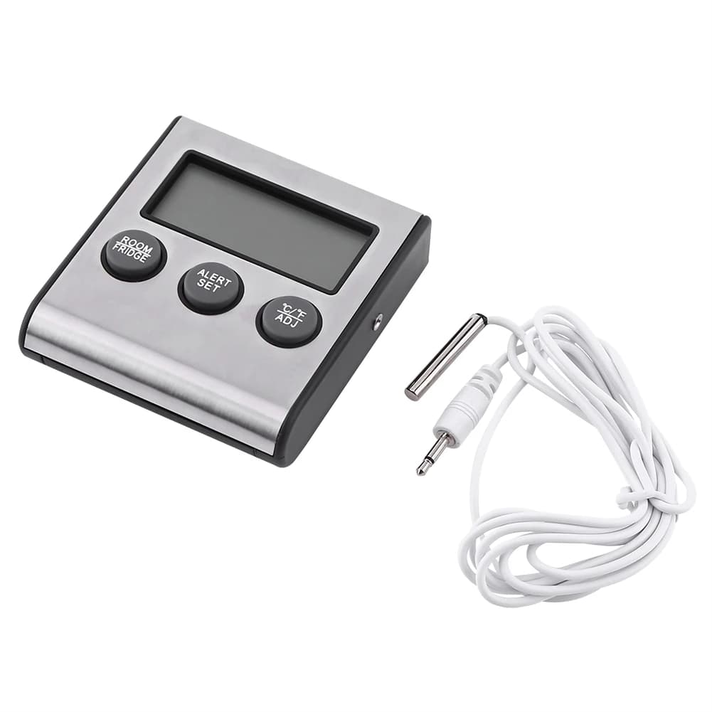 LCD Digital Fridge Thermometer Magnetic Stand Design Indoor Room Refrigerator Temperature Monitor Home Kitchen Use