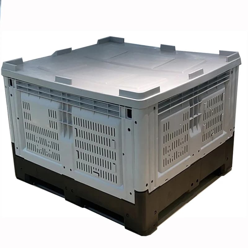 Logistic Collapsible Storages Plastic Pallet Bin Recyclable Folding Pallet Box Stackable Pallet Box for Transporting