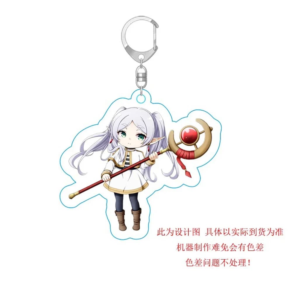 Cute Anime Frieren: Beyond Journey's End Stark Figures Acrylic Keychain with pendant bag Kawaii Accessories Gifts