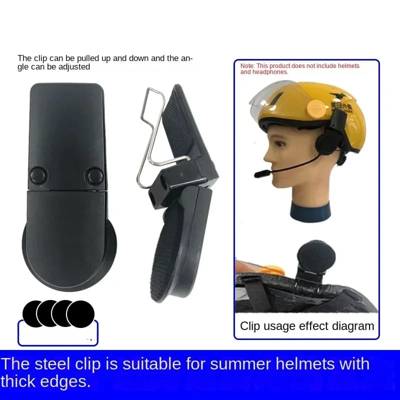 Fixed clamp for summer bike helmet Fixed clamp Multifunctional steel clip Plastic clip Bluetooth headset for helmet