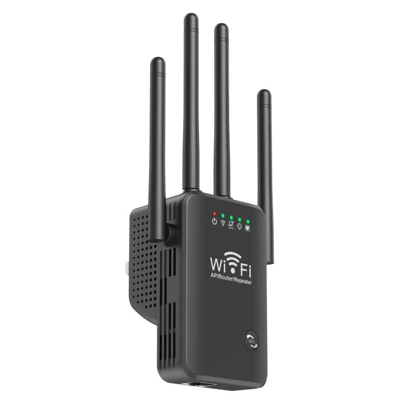 Ripetitore WiFi a 4 Antenne 300M, Amplificatore di Segnale Wireless per Router Domestico, Spina US/EU/UK