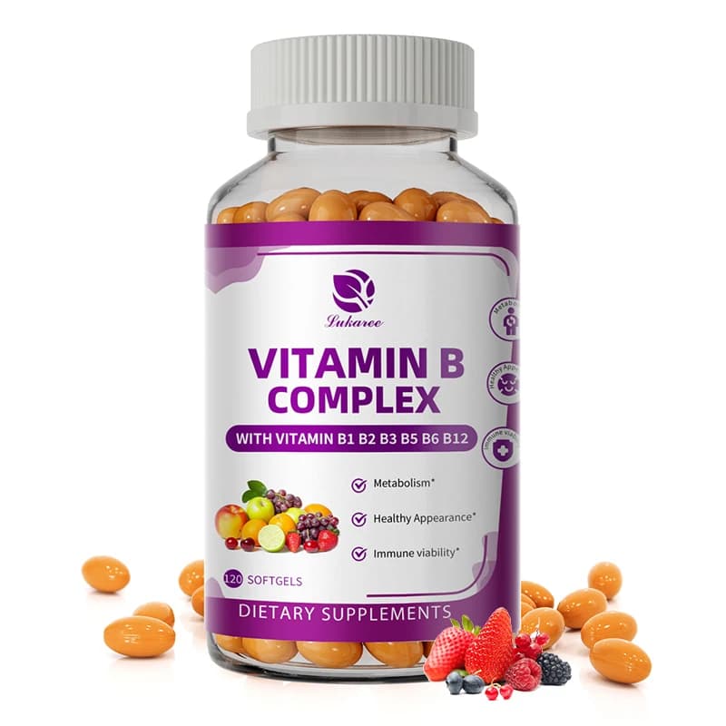 LUKAREE Complesso di vitamina B per uomini e donne con biotina e acido folico Super promuove il metabolismo umano, l'energia, il supporto del sangue nervoso