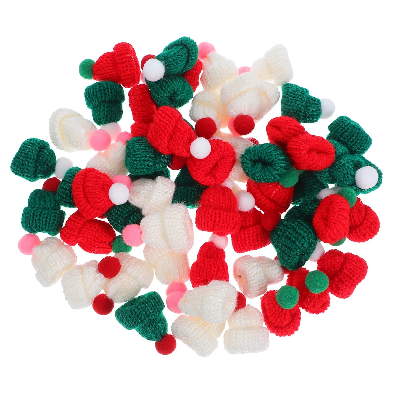 60 pezzi mini cappelli lavorati a maglia per artigianato ornamenti per berretti natalizi decorazione artistica fai da te mini cappello creativo decorazione piccoli berretti in filato lavorato a maglia