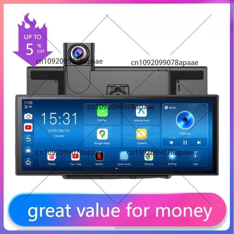11.4 pollici Android 14.0 4G Dash Cam 4 + 64G ADAS 5G WiFi Auto DVR GPS BT FM 24H Monitor di parcheggio Specchietto retrovisore Videoregistratore
