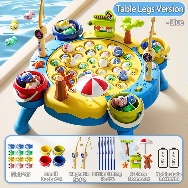 Gioco di pesca magnetico: giocattolo educativo per l'apprendimento con 2/6 poli e 25/35/45 pesci per i bambini sviluppano abilità motorie fini