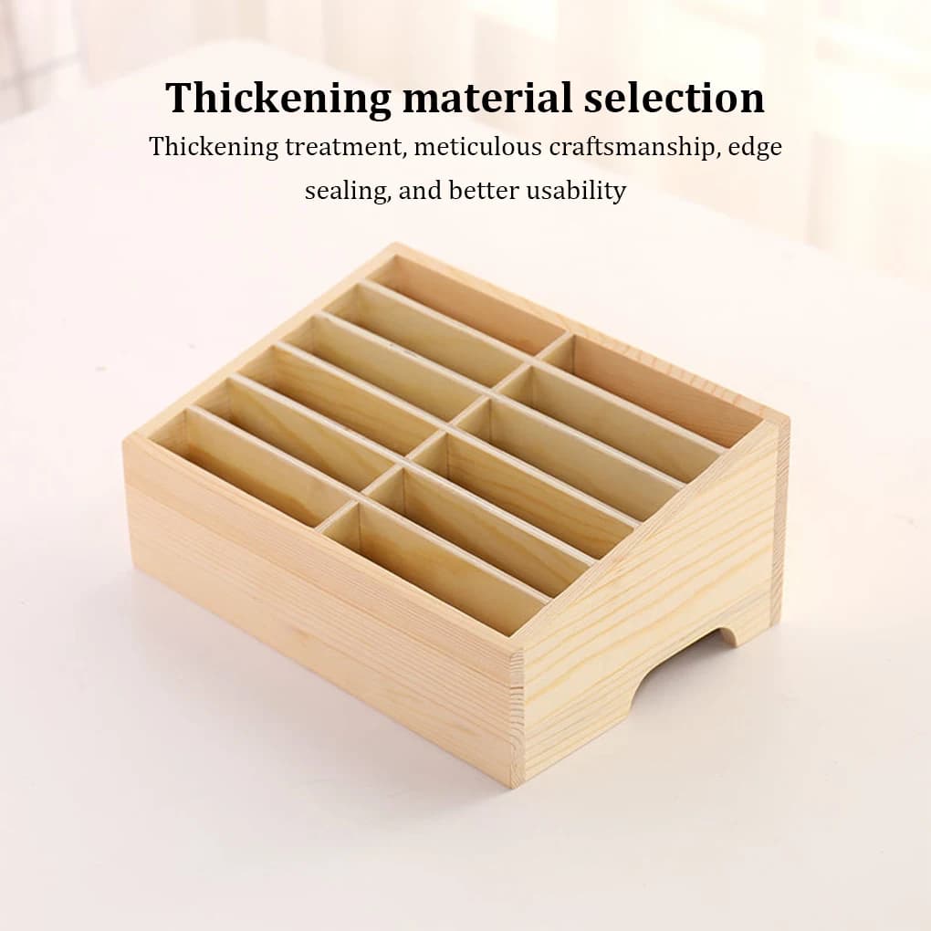 Wooden Box For Phone Storage - Clear Texture Large Capacity Easy To Stable And Thick Light And Convenient Wooden Storage