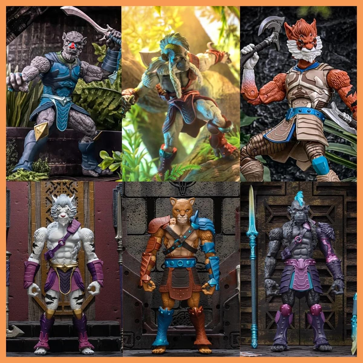 Spero Studios Scala 1/12 Guerrieri Animali Regno Scimmia Bianca Giallo Leopardo Karry Tigre Lynx per 6 "Action Figure Giocattoli di Modello