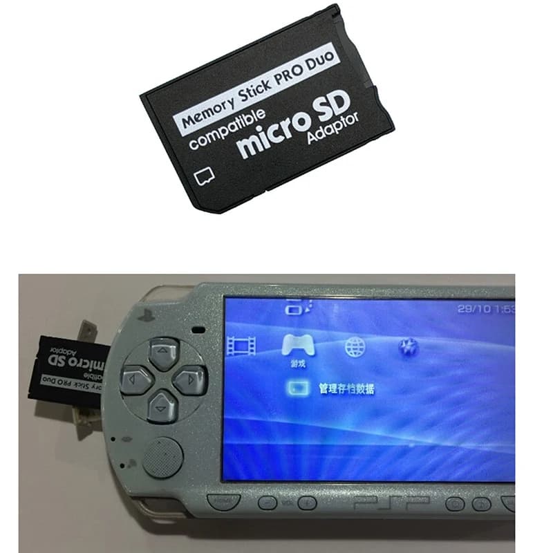 1PC per Sony e PSP Series Micro SD SDHC TF a Memory Stick MS Pro Duo PSP Adapter Adapter Readers