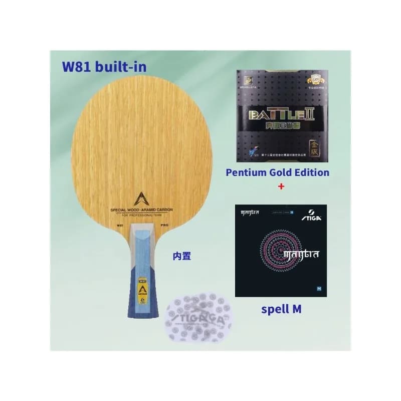 Racchetta da ping pong professionale LOKI W81 con carbonio integrato speciale Zhou Yu
