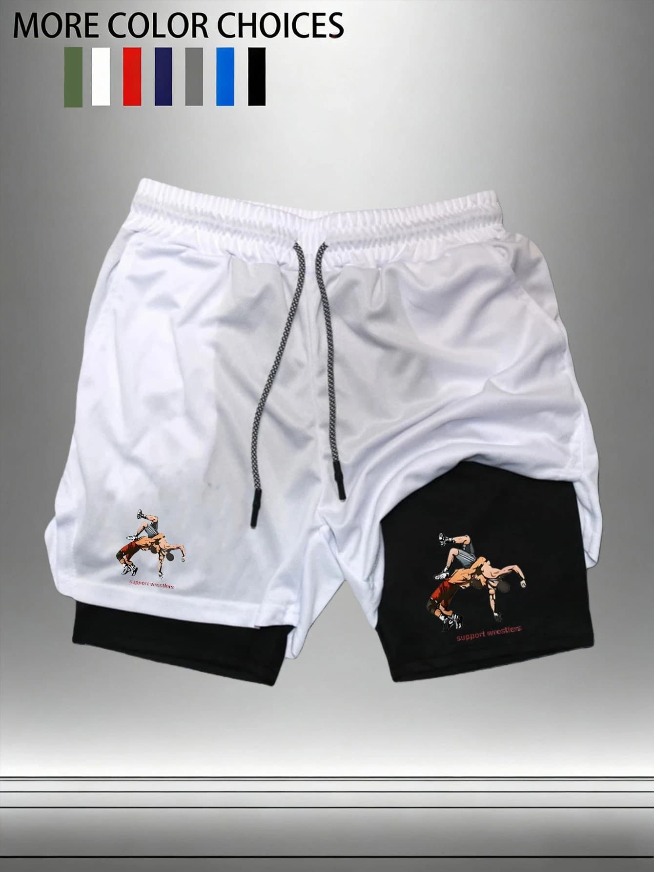 Men's Lightweight Quick-Dry Athletic Shorts - Double-Layer Moisture-Wicking Breathable Swim/ Shorts Suitable for Gym