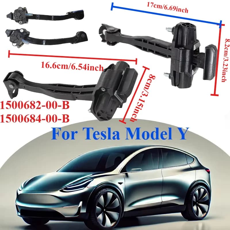 1500682-00-B 1500684-00-B For Tesla Model Y 2021 2022 Car Front Rearr Left Right Door Check Stop Strap Black Limiting Stopper