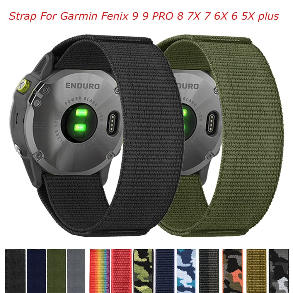 26mm 22mm Hook and Loop QuickFit Watch Band for Garmin Fenix 9 9Pro/Fenix 8 E 7X 6/Inatinct 3/EPIX/Enduro 3/Tactix 8 Wrist Strap
