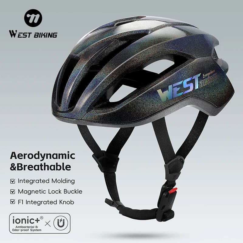 CE certified bicycle helmet aerodynamic design Magnetic buckle Lightweight for cycling safety helmet for road mountain bike