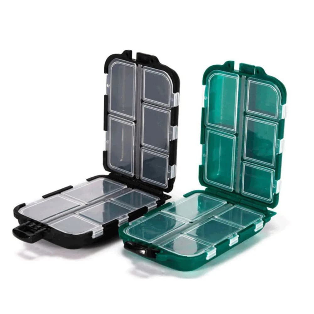 Box for fishing equipment Portable housing Hooks Artificial baits Storage box Containers for storing girels Masks Lead 10 compartments