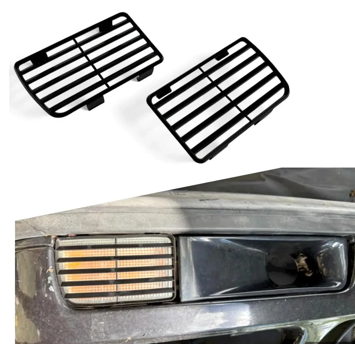 Premium Grade 2 pcs Front Signal Indicator Light Grille Cover For VW Golf GTI MK3 Vento Jetta VR6 (Euro & US-spec 1992–1998)