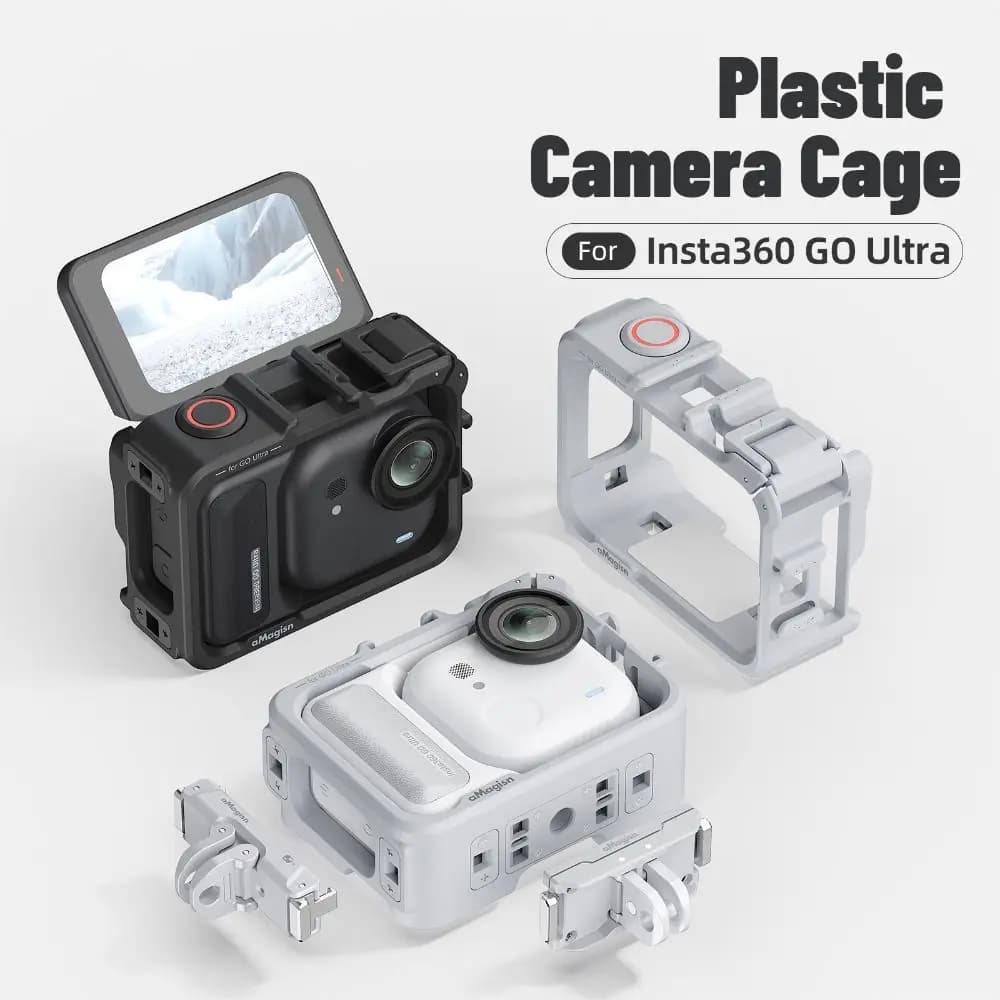 Telaio protettivo a sgancio rapido Espansione scarpa fredda Gabbia Rabite in plastica multifunzionale per Insta360 Go Ultra