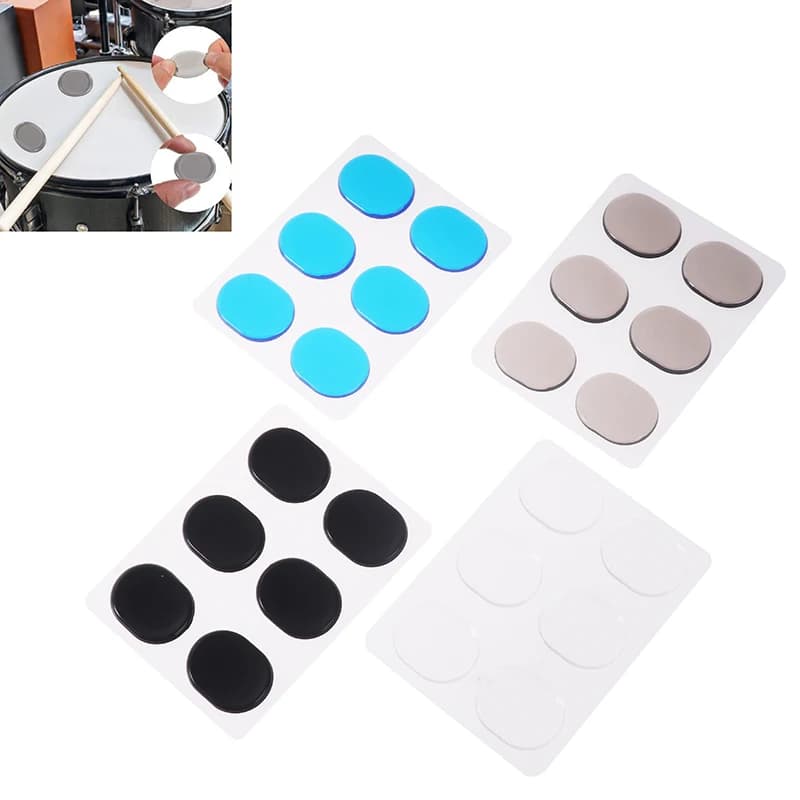 6 pezzi pezzi smorzatore per batteria cuscinetti in gel batteria in silicone silenziatore per batteria controllo tono accessori per strumenti a percussione
