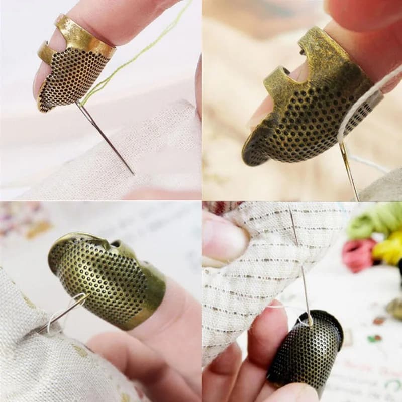 Household retro sewing thimble device sewing finger protection cover handmade needle thimble craft DIY sewing tool accessories