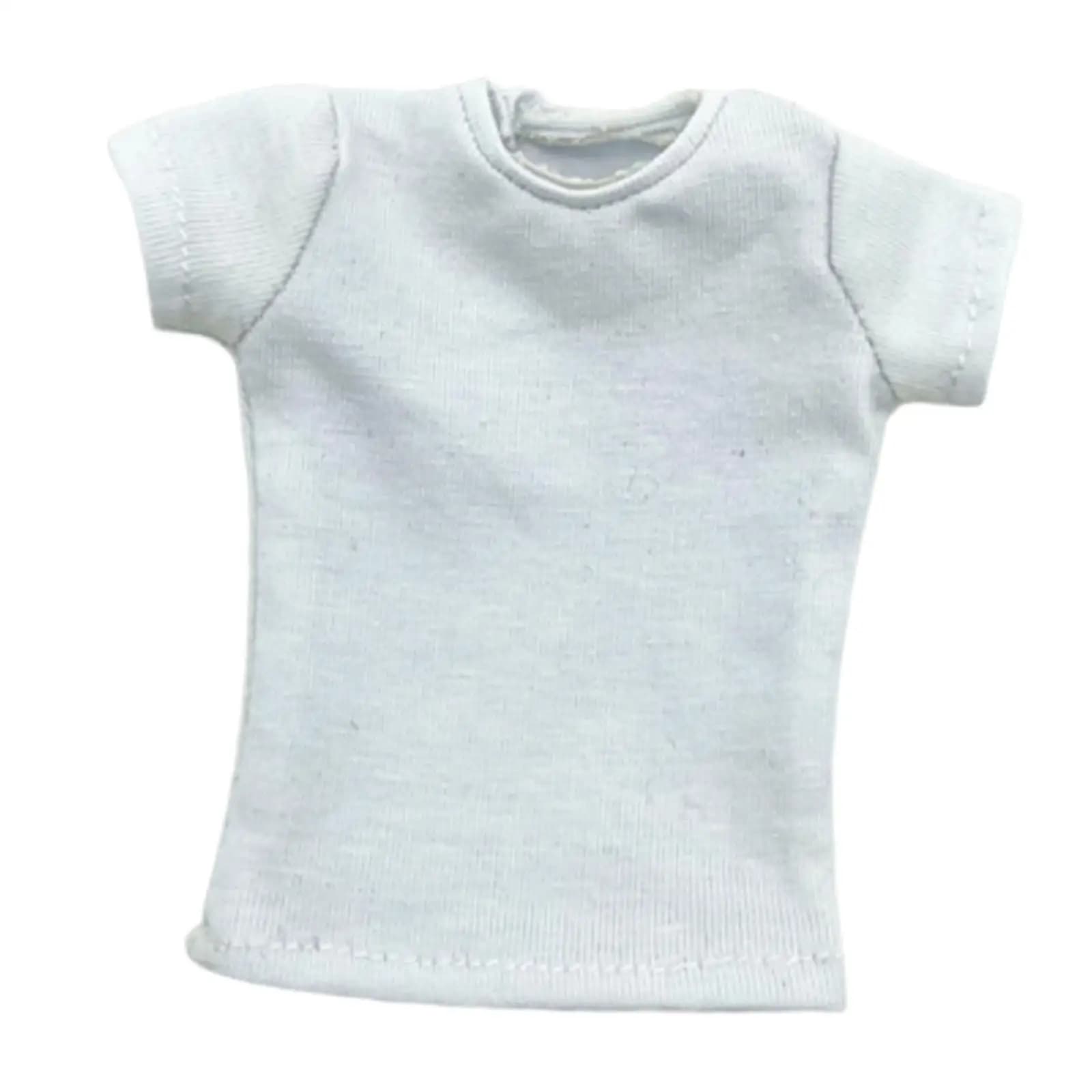 Fashion 1:12 Miniature T Shirt for 12" Female Figures Dress up Doll Model Accs
