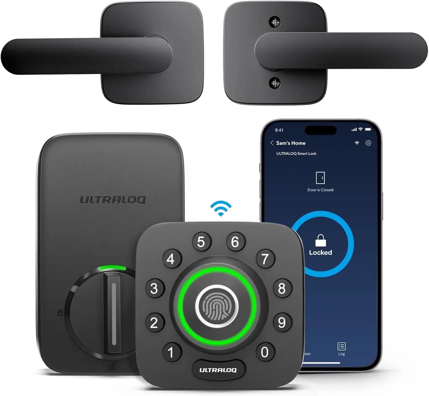 Serratura Intelligente WiFi con Impronta Digitale, Chiusura Automatica, Controllo App, Sicurezza Grado 1 ANSI per Porte d'Ingresso