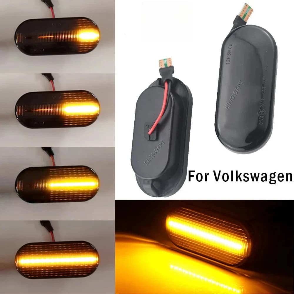 2X Indicatore di direzione dinamico a LED con lampeggiante per Ford C-Max Fiesta Focus MK2 Fusion Galaxy per VW Polo
