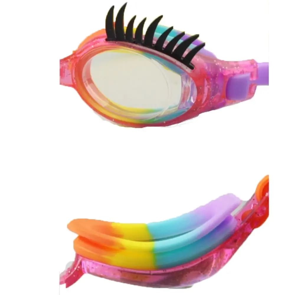 Goggles Eyewear Eyelash Childrens Swimming Goggles Waterproof Anti Fog Eyelash Glasses HD Colorful Swimming Goggles Water Sports