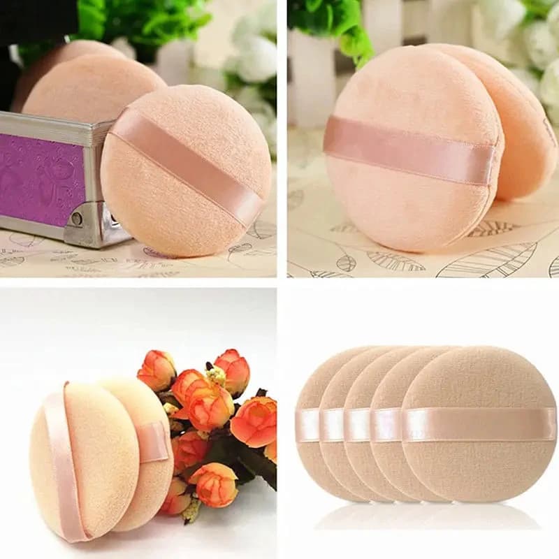 5-40 pezzi di spugnette rotonde per fondotinta in polvere, spugnette cosmetiche morbide portatili per l'applicazione del trucco, strumento di bellezza essenziale per il trucco