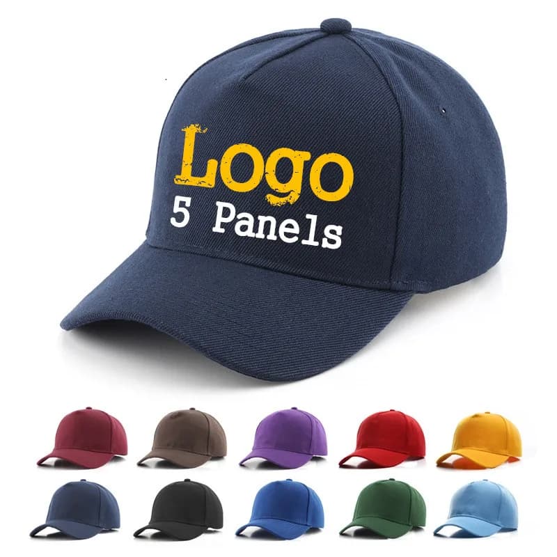 Unisex Men Women 5 Panels Trucker Hat Adjustable Sports Hat Custom Logo Fishing Hiking Tennis Cap Baseball Cap Embroidery Logo