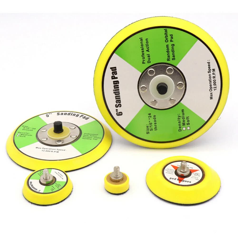 1/2/3/4/5/6 pollici lucidatura levigatrice pneumatica levigatrice disco piastra di supporto gancio e anello filettatura M6 M8 per smerigliatrice Dremel utensile rotante